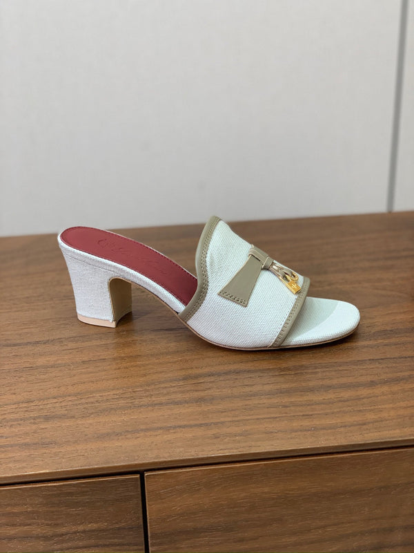 LP Color-blocked Sandals 50 Off-white Taupe in Canvas 703250