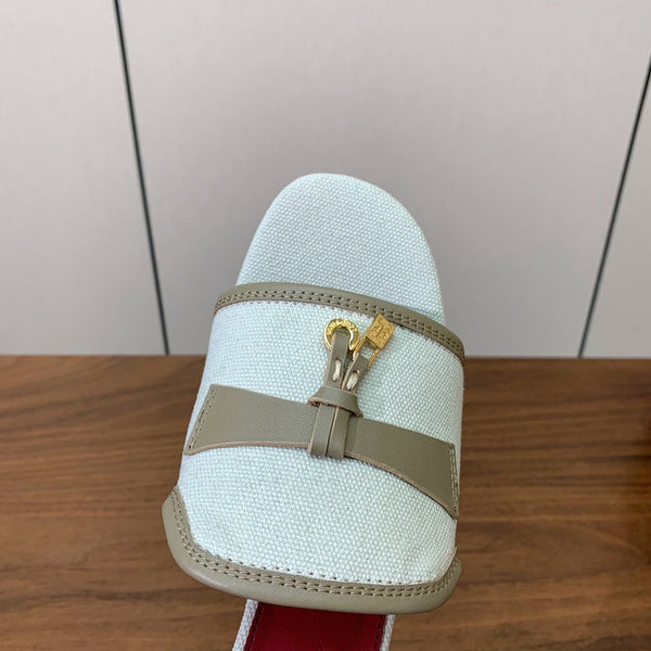 LP Color-blocked Sandals 50 Off-white Taupe in Canvas 703250