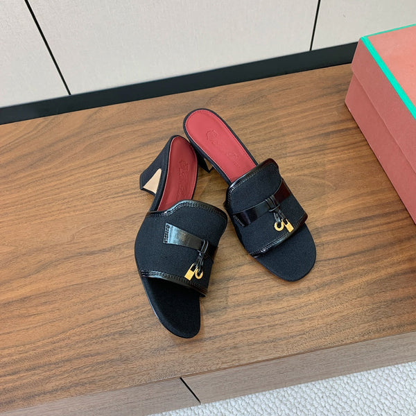 LP Color-blocked Sandals 50 Black in Canvas 703249