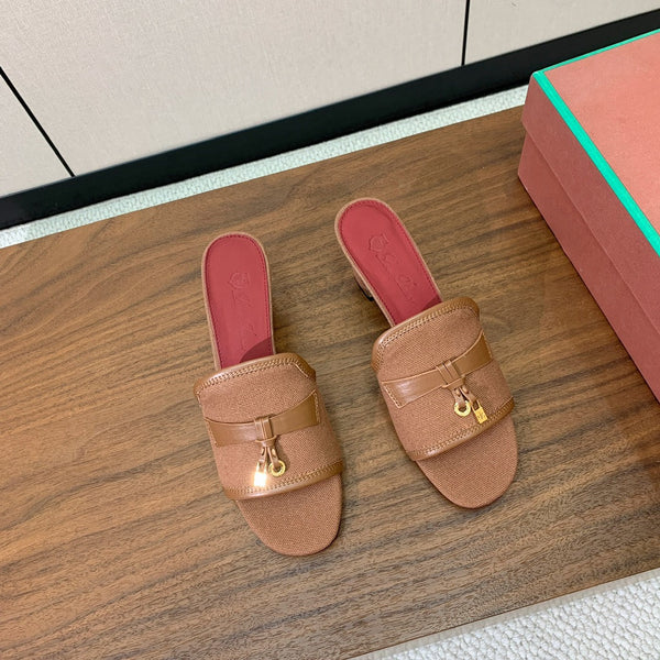 LP Color-blocked Sandals 50 in Brown Canvas 703247