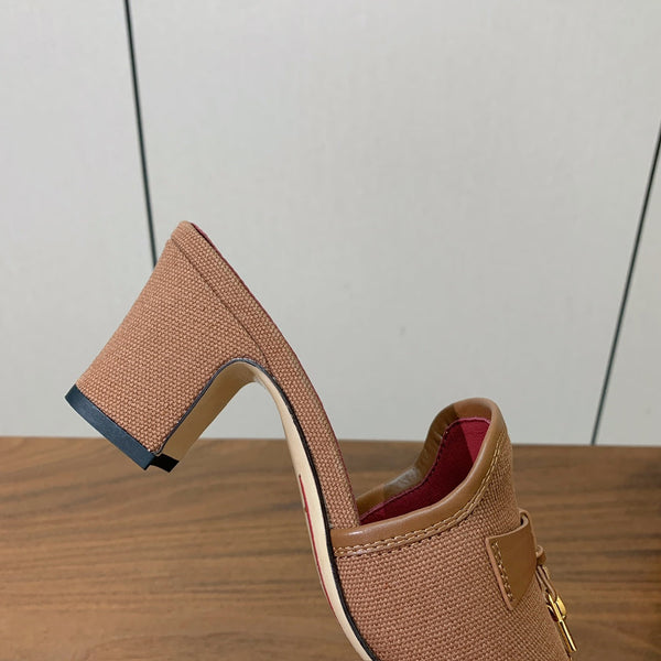 LP Color-blocked Sandals 50 in Brown Canvas 703247