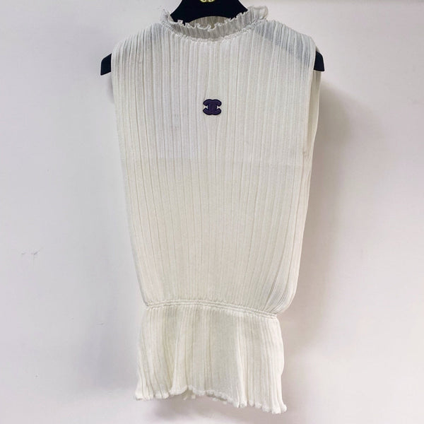 Gilet Chanel blanc en laine 262529