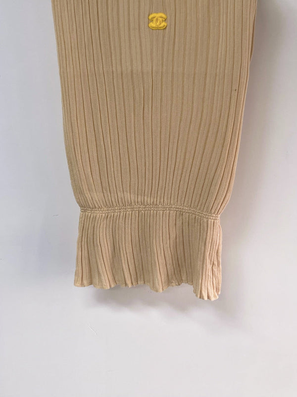 Gilet Chanel Beige Nude en Laine 262528