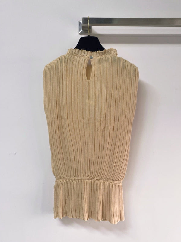 Gilet Chanel Beige Nude en Laine 262528