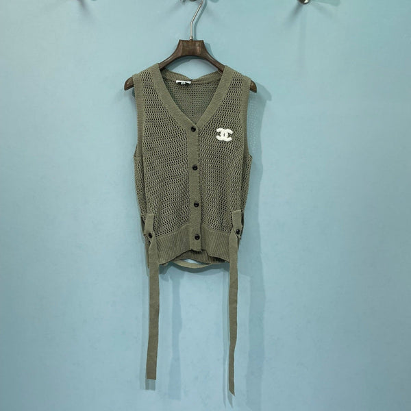Gilet Chanel vert en coton nitrile 262292