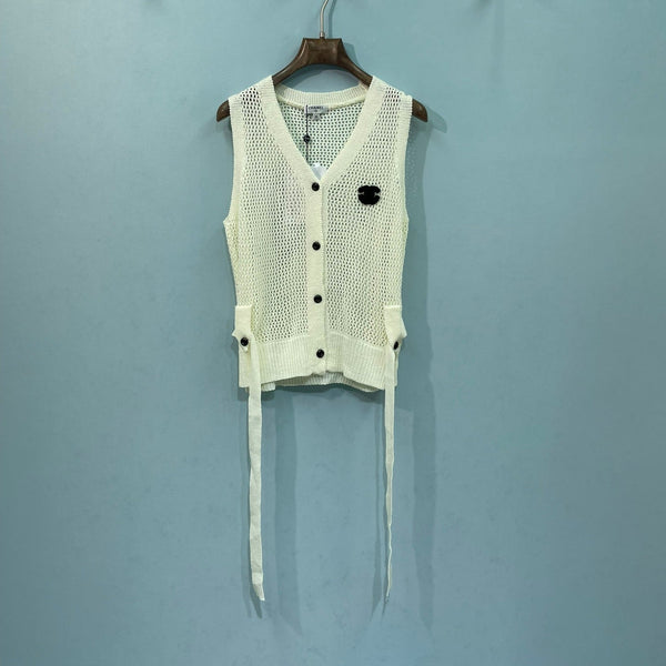 Gilet Chanel blanc en coton nitrile 262287