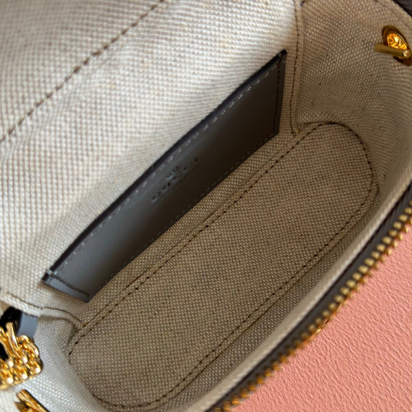 Gucci GG Matelassé Mini Bag 16 Gray in Quilted Leather 284908