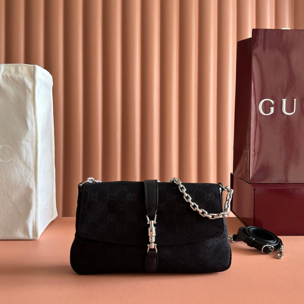 Sac à bandoulière moyen Gucci Aperitivo 26 noir en toile GG 284943