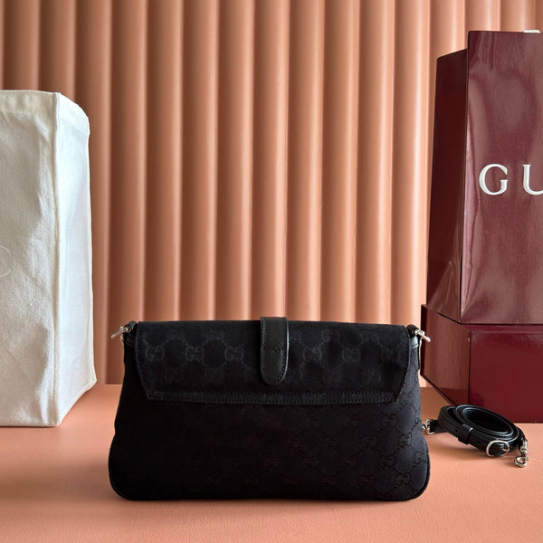 Sac à bandoulière moyen Gucci Aperitivo 26 noir en toile GG 284943