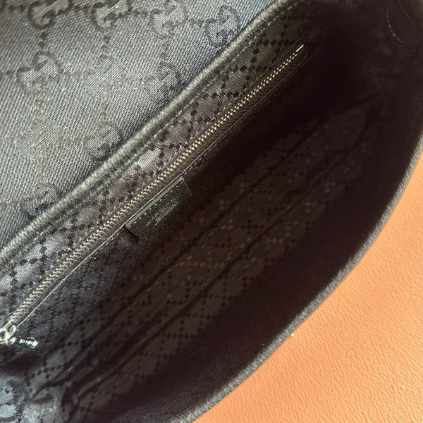 Sac à bandoulière moyen Gucci Aperitivo 26 noir en toile GG 284943