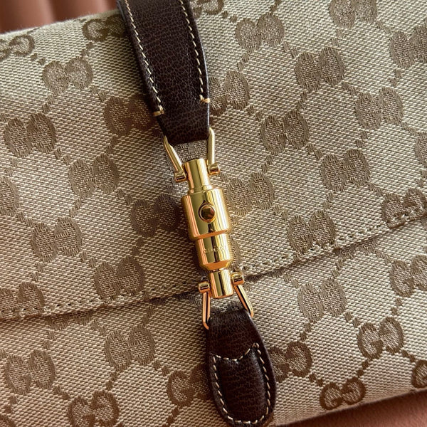 Sac bandoulière Gucci Aperitivo Medium 26 marron en toile GG 284944