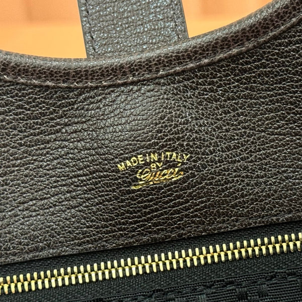 Gucci Sac Cabas Mercato 26 35cm Marron Doré en Toile 284997