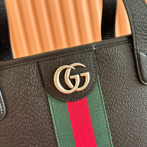 Sac cabas Gucci Ophidia 36 marron en cuir de vachette 285043
