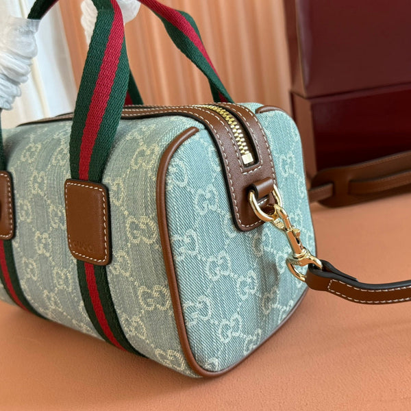 Gucci Mini 20 Handbag Light Blue in GG Monogram Coated Fabric 285243