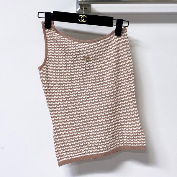 Chanel 26 Vest Light Brown in Wool 278138