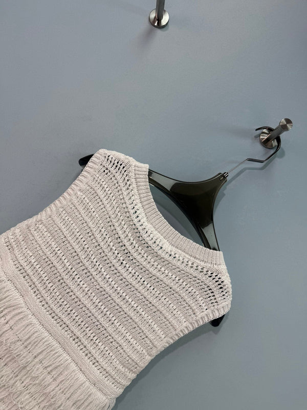 Gilet Chanel blanc en coton-nitrile 282527