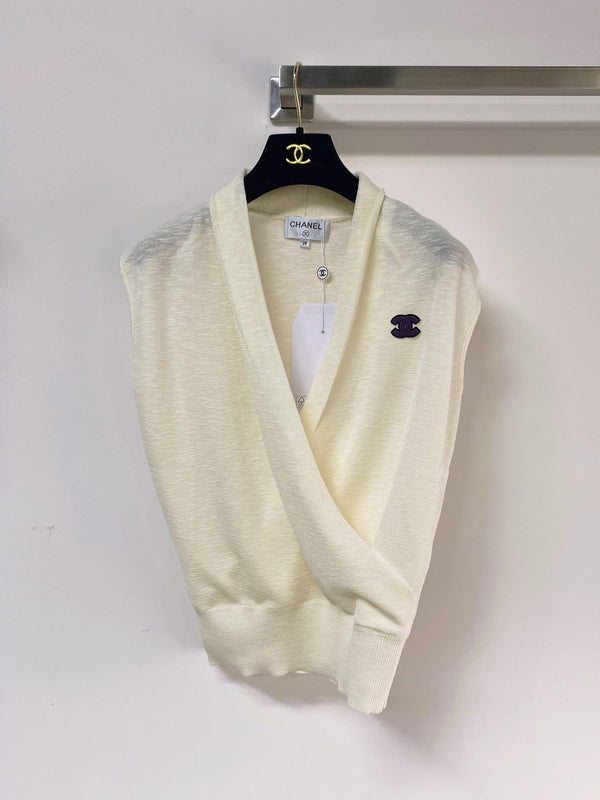 Chanel Vest Cream in Wool 283155