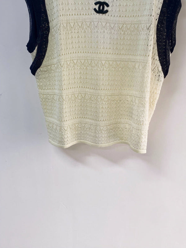 Chanel Vest Cream in Cotton 273028