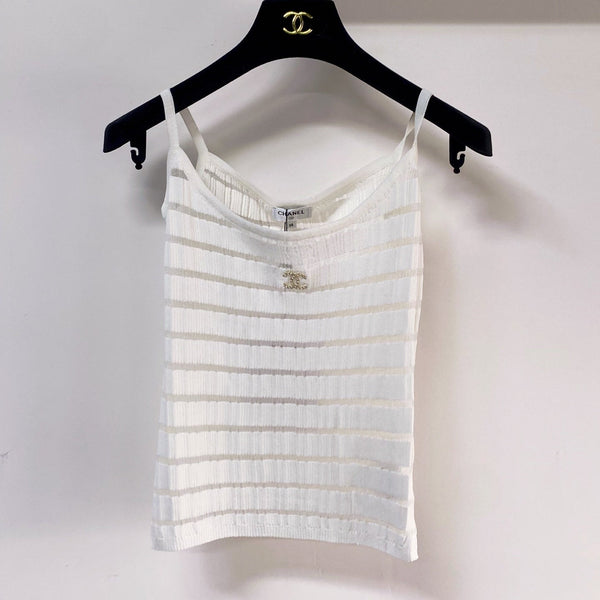Gilet Chanel blanc en polyester 273023