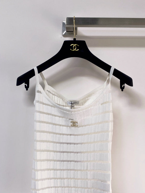 Gilet Chanel blanc en polyester 273023