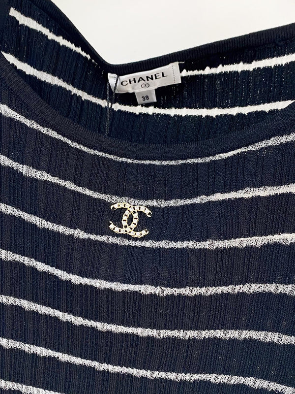 Chanel Gilet Noir en Polyester 273022