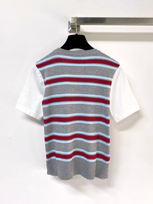 T-shirt manches courtes Chanel gris en Acrylique 287140