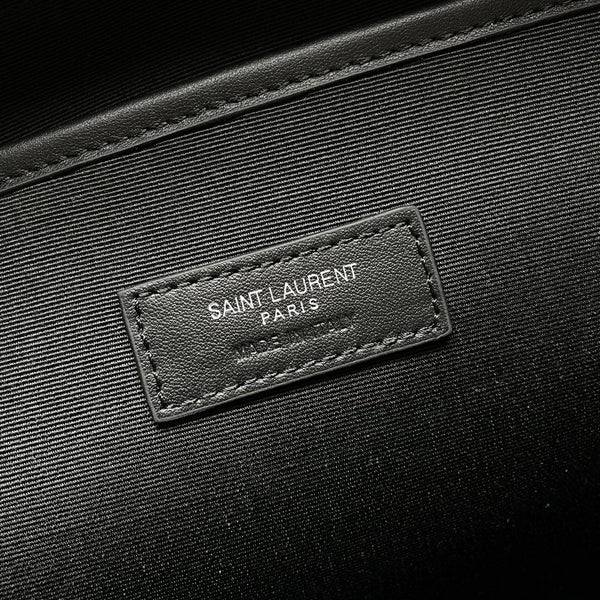 YSL City Backpack 38 Black in Crocodile-patterned Cowhide 285765