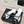 Chanel Double C Bow Chain Slingback White Black in Cowhide 717779