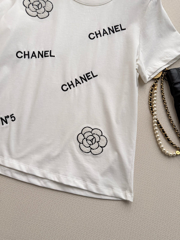 Chanel  T-shirt White in Cotton 306183