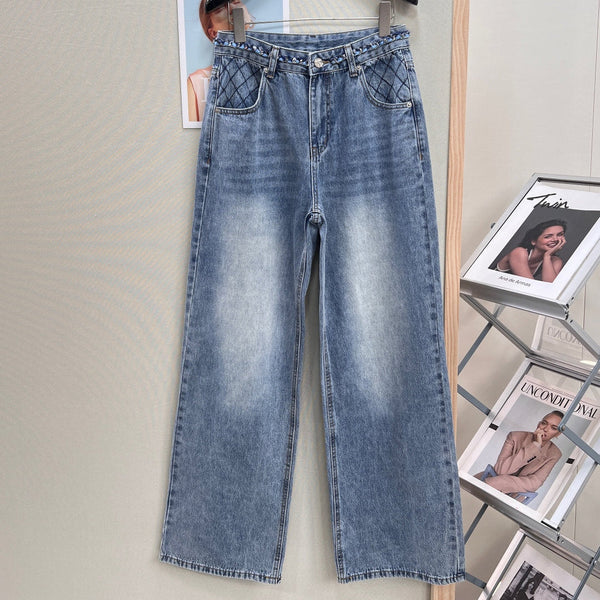 Chanel 26 Straight-leg Jeans Blue in Cotton 305576