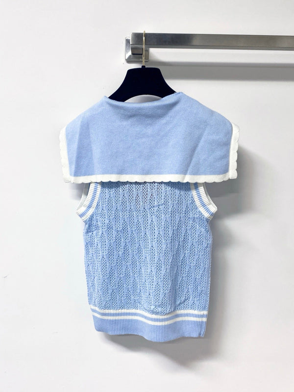 Miu Miu Vest Blue in Wool 305891