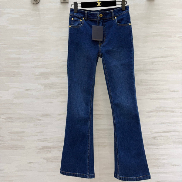 LV 26 Retro Deep Indigo Flared Jeans in Denim 308314