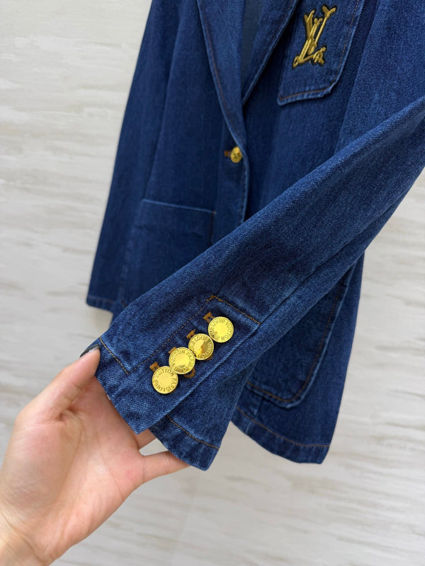 LV 26 Denim Blazer Dark Blue in Denim 308312