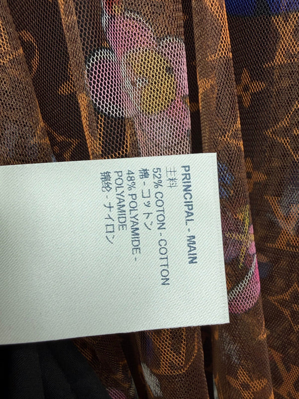 LV 26 Monogram Print Tulle Skirt Brown in Cotton 371756