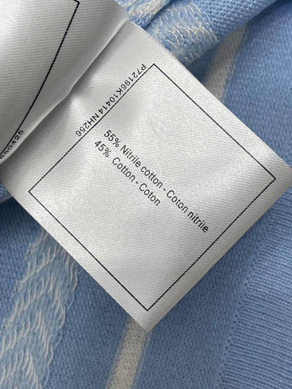 Chanel 26 Top Manches Courtes Bleu en Coton Nitrile 373097