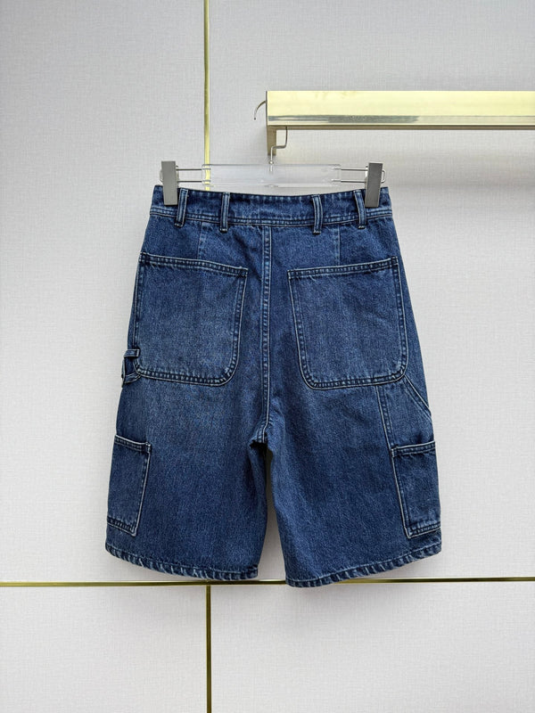 Chanel 26 Short Jeans Blue in Cotton 367720