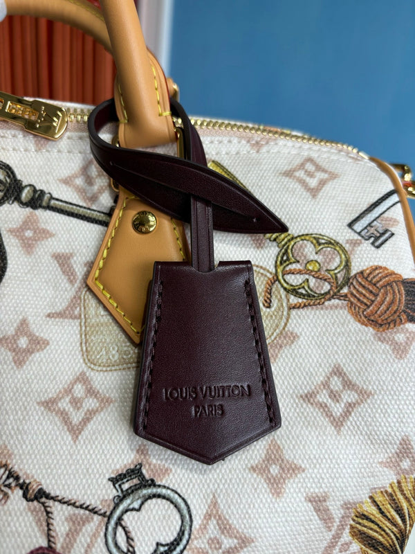 LV Getaway Speedy Soft 30 Crafty White in Canvas
