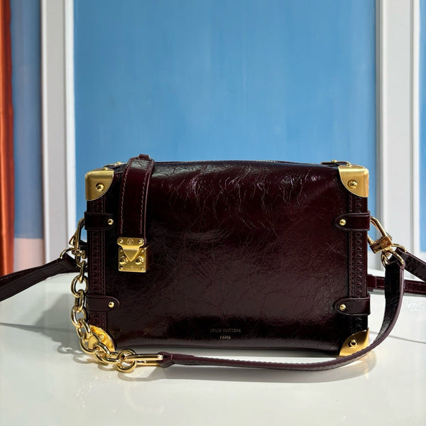 LV Side Trunk MM 23.5cm Dark Brown in Smooth Calfskin 152199