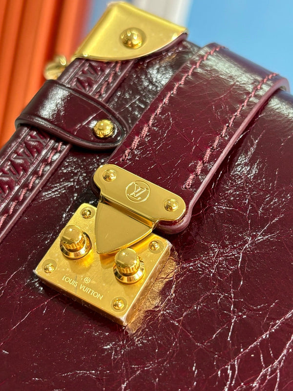 LV Side Trunk MM 23.5cm Dark Brown in Smooth Calfskin 152199