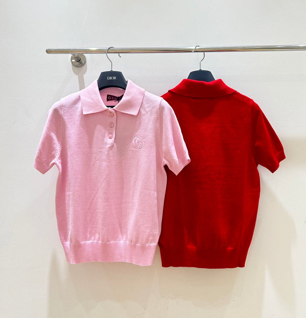 Gucci Collared Short-sleeved T-shirt in Cotton 323198