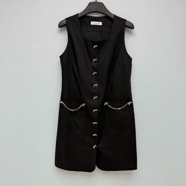 CD Sleeveless Vest Dress Black in Polyester 372920