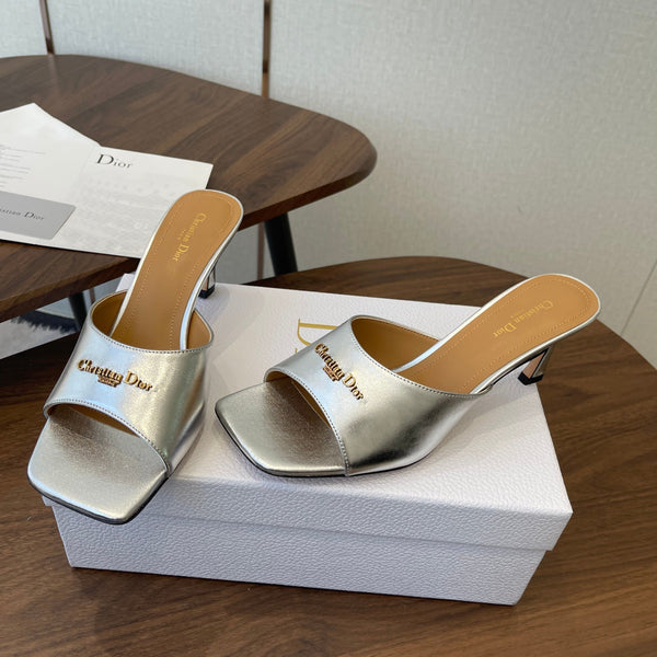 Dior 26 Sandal 70mm Silver in Cowhide 727965