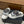 Chanel 26 Mules Décontractées Grises Blanches en Tissu 729325