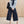 Loewe 26 Wide-Leg Cropped Pants Navy Blue in Cotton 375595