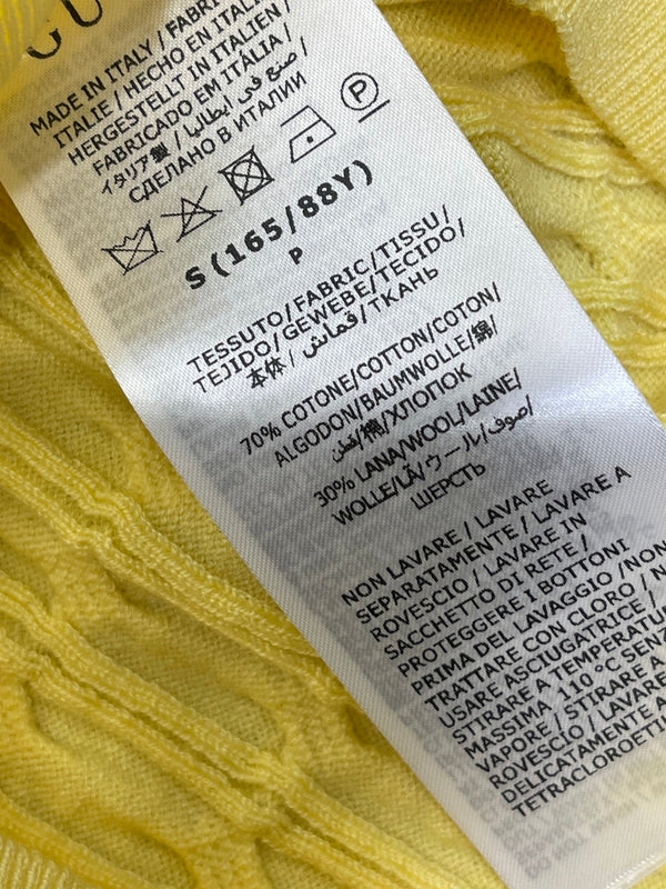 Gucci 26 Crew Neck Cable Short-Sleeve T-Shirt Yellow in Cotton 375073