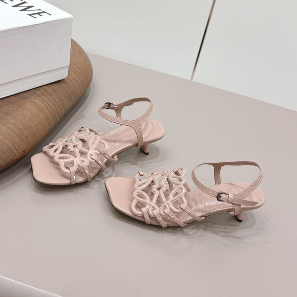 Loewe 26 Sandal 50 Pink in Sheepskin 738802