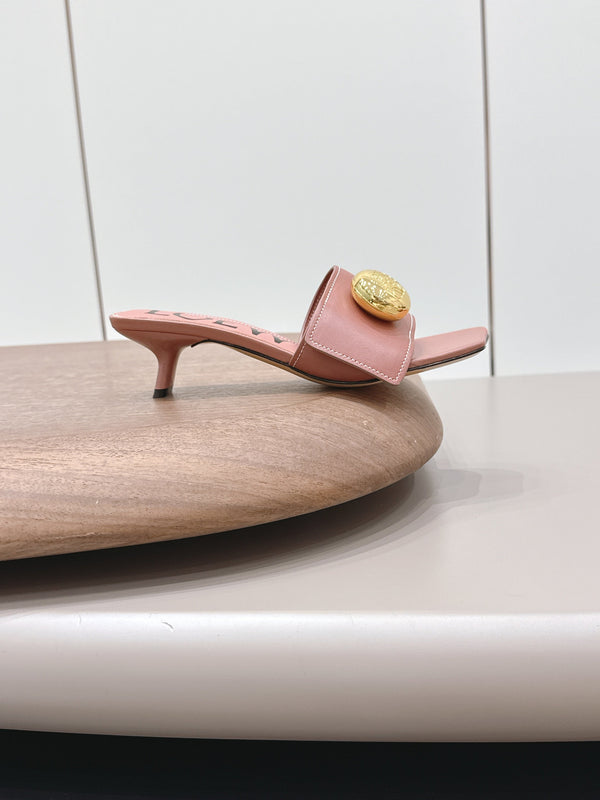 Loewe 26 Sandal 45 Pink in Sheepskin 738733