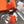 Sandales plates bout ouvert Hermes H-Style orange en fourrure de vison 739515