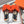 Sandales plates bout ouvert Hermes H-Style orange en fourrure de vison 739515