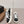 Chanel 26 Round Toe Color Block Black White in Canvas 739431